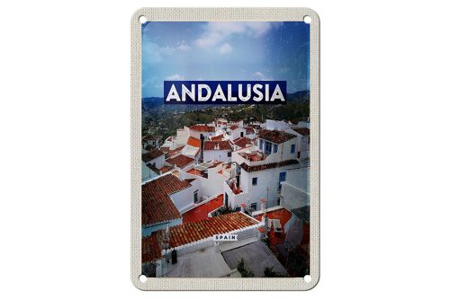Blechschild Reise 12x18cm Andalusia Spain Panorama Tourismus Schild