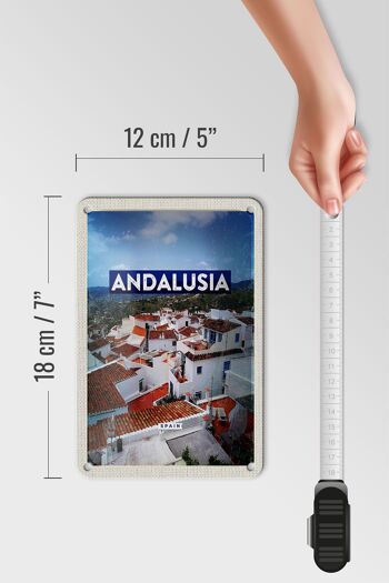 Panneau de voyage en étain 12x18cm, panneau touristique panoramique d'andalousie et d'espagne 5