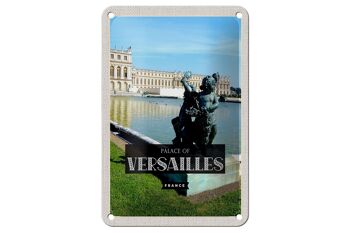 Panneau de voyage en étain, 12x18cm, panneau touristique du château de Versailles, France 1
