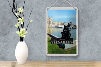 Panneau de voyage en étain, 12x18cm, panneau touristique du château de Versailles, France 4