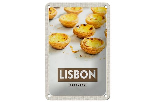 Blechschild Reise 12x18cm Lisbon Portugal Käse Geschenk Dekoration