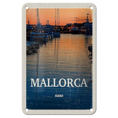 Targa in metallo da viaggio 12x18 cm Maiorca Spagna Decorazione tramonto