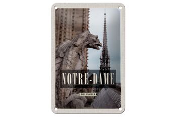 Signe en étain voyage 12x18cm, décoration de Destination de voyage Notre-Dame de Paris 1