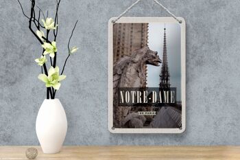 Signe en étain voyage 12x18cm, décoration de Destination de voyage Notre-Dame de Paris 4