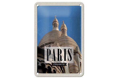 Blechschild Reise 12x18cm Paris France Architektur Dekoration