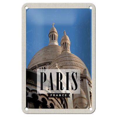 Blechschild Reise 12x18cm Paris France Architektur Dekoration