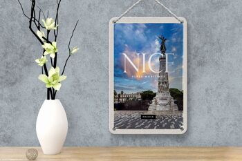Plaque en tôle voyage 12x18cm décoration destination de voyage Nice Alpes-Maritime 4