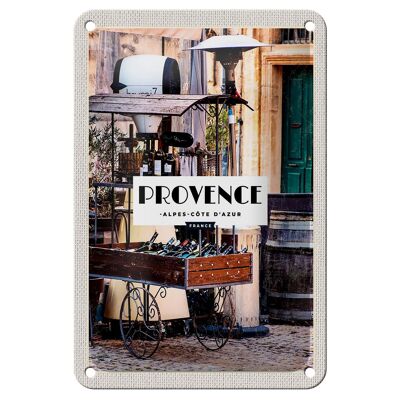 Tin sign travel 12x18cm Provence Alpes cote d`Azur decoration