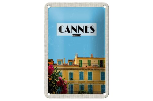 Blechschild Reise 12x18cm Cannes France Frankreich Tourismus Schild
