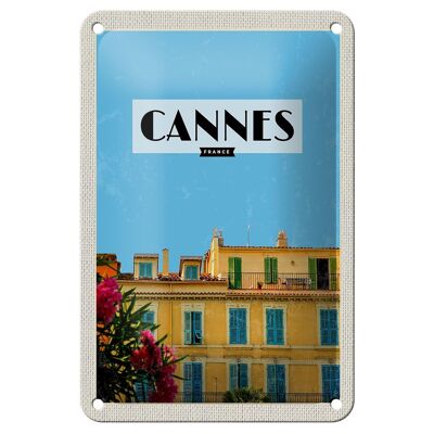 Cartel de chapa de viaje, 12x18cm, Cannes, Francia, cartel de turismo