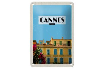 Panneau de voyage en étain, 12x18cm, panneau de tourisme de Cannes, France 1