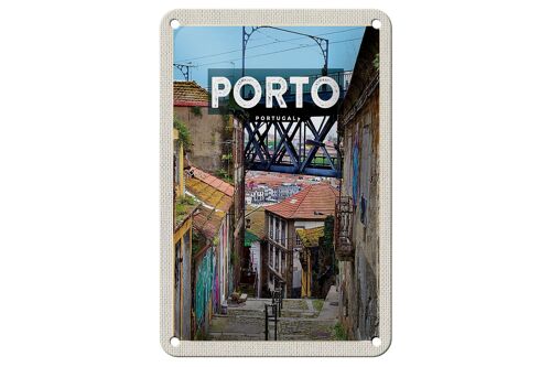 Blechschild Reise 12x18cm Porto Portugal Altstadt Bild Dekoration