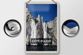 Panneau en étain voyage 12x18cm, décoration touristique de la côte d'azur France 2