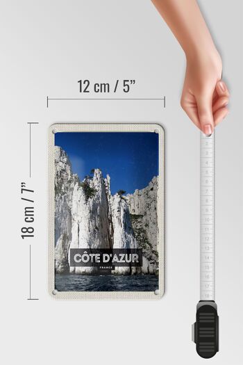 Panneau en étain voyage 12x18cm, décoration touristique de la côte d'azur France 5