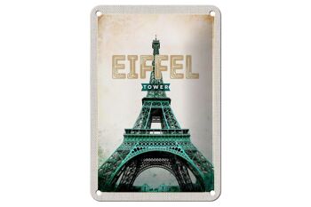 Signe en étain voyage 12x18cm, tour Eiffel, décoration touristique rétro 1