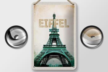 Signe en étain voyage 12x18cm, tour Eiffel, décoration touristique rétro 2