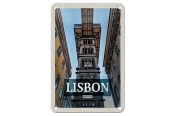 Panneau de voyage en étain 12x18cm, signe de tourisme rétro de lisbonne Portugal 1