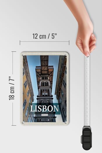 Panneau de voyage en étain 12x18cm, signe de tourisme rétro de lisbonne Portugal 5