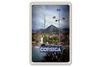 Panneau en étain voyage 12x18cm, panneau panoramique Corse France France 1
