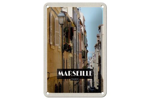 Blechschild Reise 12x18cm Marseille France Altstadt Geschenk Schild