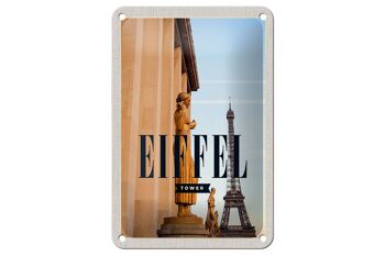 Panneau décoratif de voyage en étain, sculpture de la tour Eiffel, 12x18cm 1