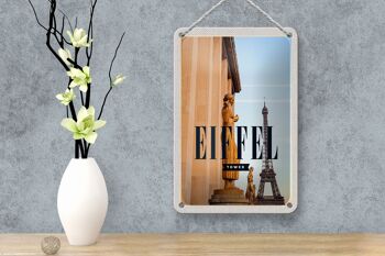 Panneau décoratif de voyage en étain, sculpture de la tour Eiffel, 12x18cm 4
