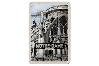 Signe en étain voyage 12x18cm, décoration Architecture Notre-Dame de Paris 1