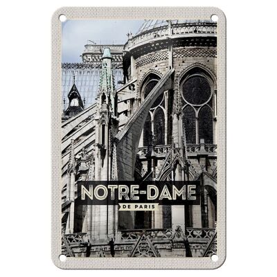 Blechschild Reise 12x18cm Notre-Dame de Paris Architektur Dekoration