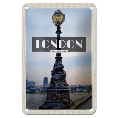 Targa in metallo da viaggio 12x18 cm Londra Regno Unito Poster retrò