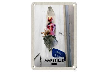 Plaque tôle voyage 12x18cm Marseille France décoration rue du panier 1