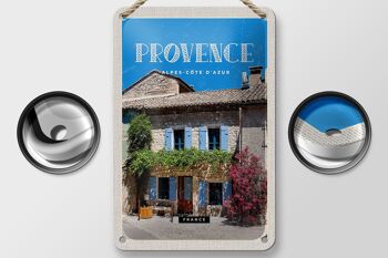 Panneau en tôle voyage 12x18cm panneau vieille ville Provence alpes-côte d'azur 2