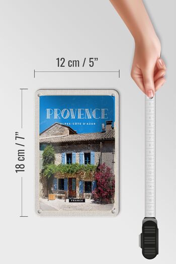 Panneau en tôle voyage 12x18cm panneau vieille ville Provence alpes-côte d'azur 5