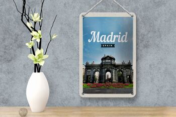 Panneau de voyage en étain, 12x18cm, affiche rétro de Madrid, espagne, signe de souvenirs 4