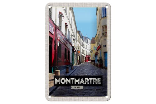 Blechschild Reise 12x18cm Montmartre Paris Altstadt Reiseziel Schild