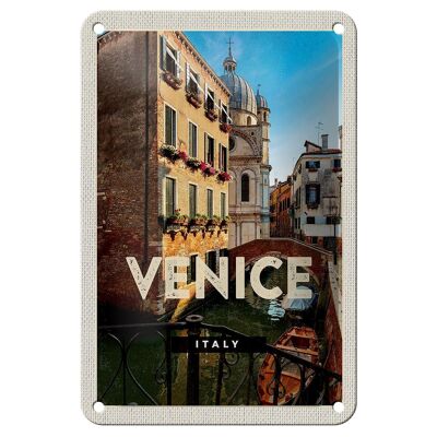 Cartel de chapa de viaje, 12x18cm, Venecia, Italia, arquitectura, cartel de regalo