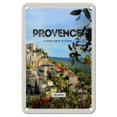 Tin sign travel 12x18cm provence France panorama picture decoration