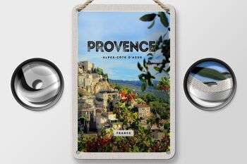 Panneau en étain voyage 12x18cm, décoration d'image panoramique de Provence France 2