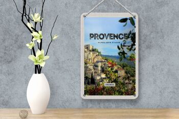 Panneau en étain voyage 12x18cm, décoration d'image panoramique de Provence France 4