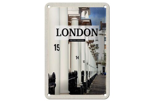 Blechschild Reise 12x18cm London United Kingdom Stadt Retro Schild