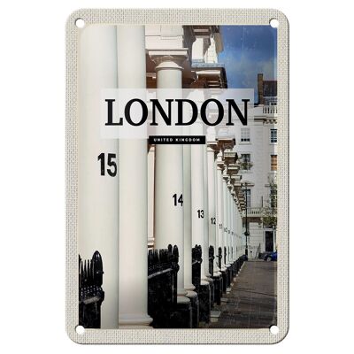 Blechschild Reise 12x18cm London United Kingdom Stadt Retro Schild