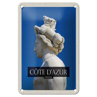 Cartel de chapa de viaje 12x18cm Costa Azul cartel de la fontaine du soleil