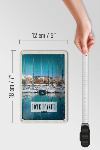 Plaque en tôle voyage 12x18cm cote d'azur France décoration mer vacances 5