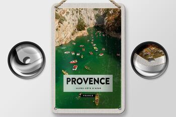 Plaque tôle voyage 12x18cm Provence cote d'azur France décoration 2