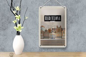 Panneau de voyage en étain, 12x18cm, panneau photo pittoresque de barcelone espagne 4