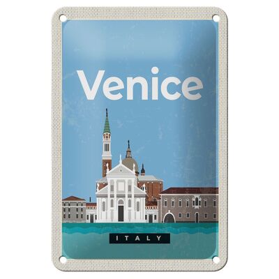 Blechschild Reise 12x18cm Venice Italy Ansicht Bild Geschenk Schild