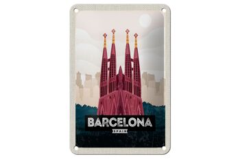 Panneau de voyage en étain, 12x18cm, panneau de la cathédrale de barcelone, espagne 1