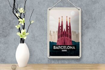 Panneau de voyage en étain, 12x18cm, panneau de la cathédrale de barcelone, espagne 4