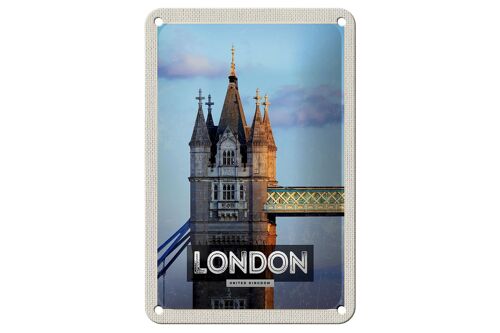 Blechschild Reise 12x18cm London UK Architektur Reiseziel Schild