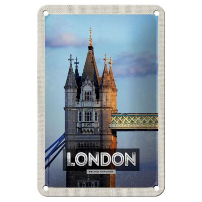 Blechschild Reise 12x18cm London UK Architektur Reiseziel Schild