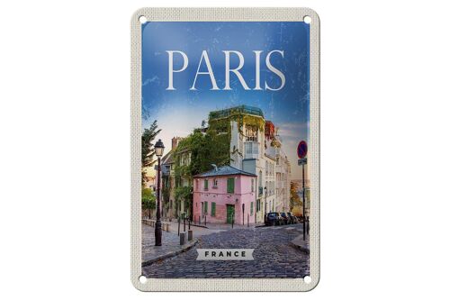 Blechschild Reise 12x18cm Paris France Architektur Urlaub Schild